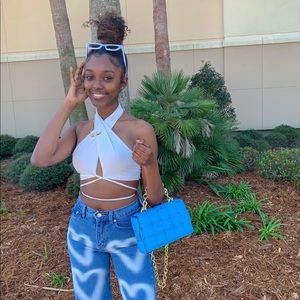 Fashion trendy Heart jeans